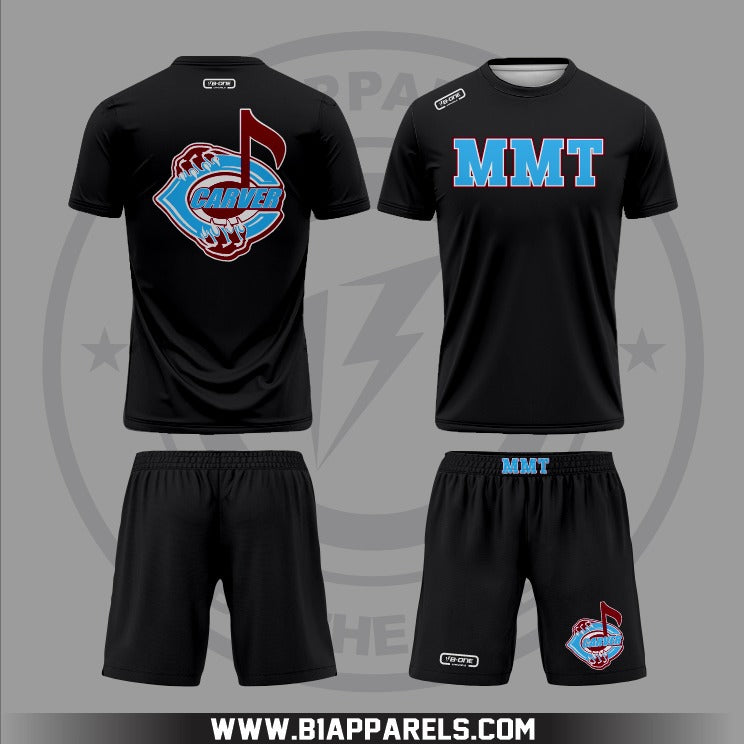 CARVER Custom Jersey and Shorts Black Uniform Set | B1 APPARELS