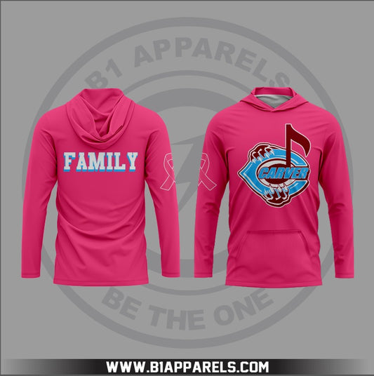 Carver Pink Family Custom Lightweight Hooded Shirt | B1 APPARELS