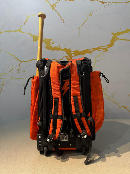 Custom Pro Rolling Bat Bag Orrange Black