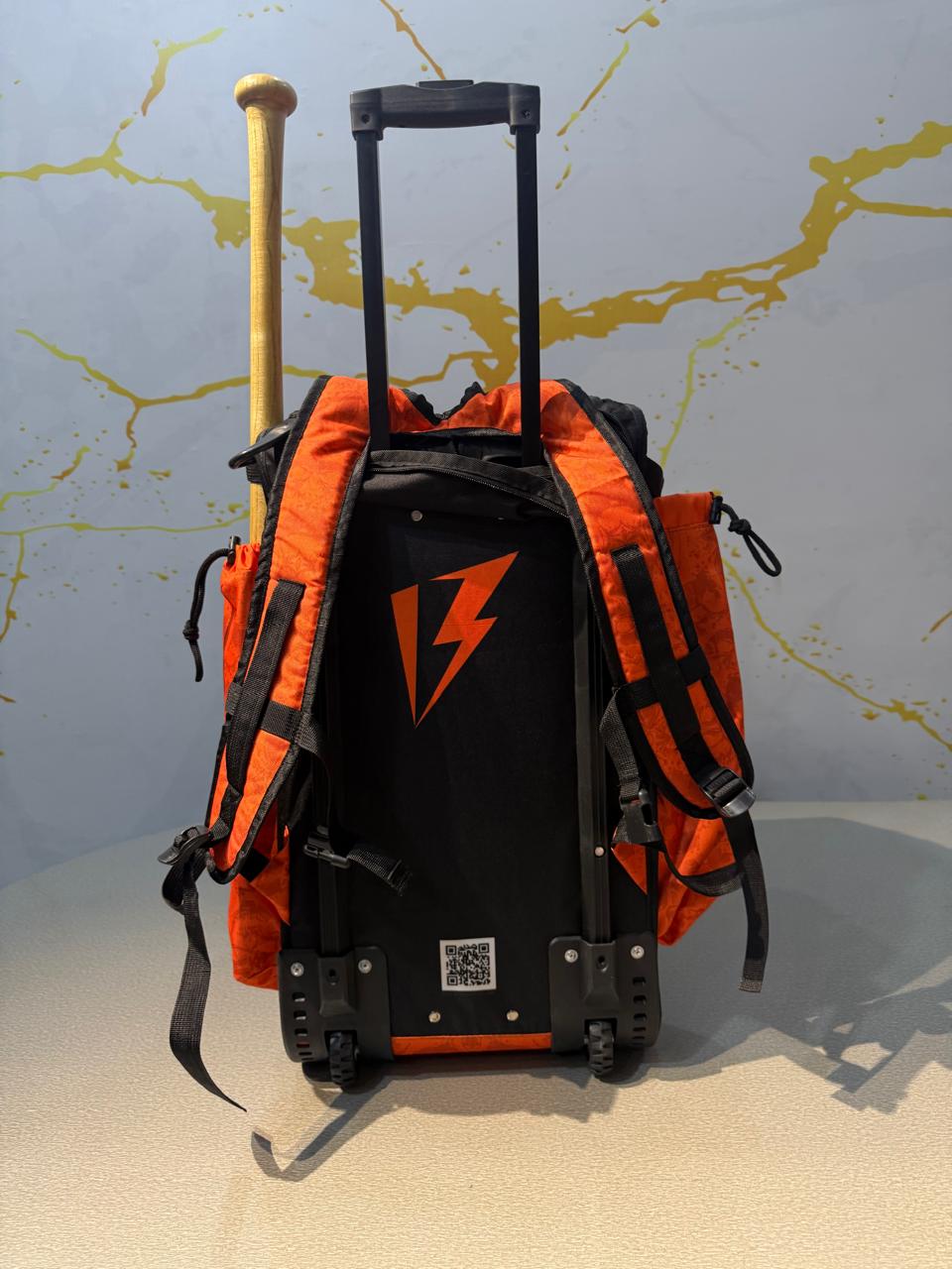 Custom Pro Rolling Bat Bag Orrange Black