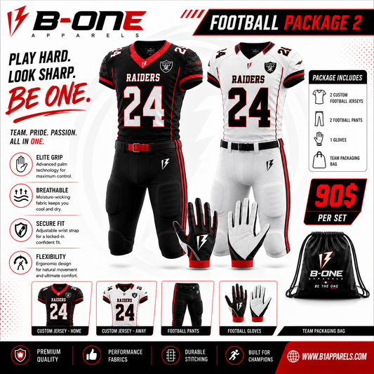 Football Package 2 – Pro Performance Uniform & Gear Set | B1 APPARELS
