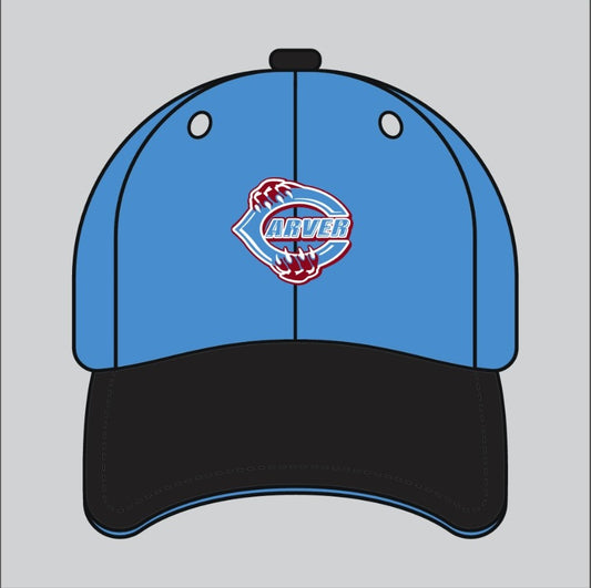 CARVER Blue BlackCustom Baseball Cap – Embroidered by SRJ Apparel