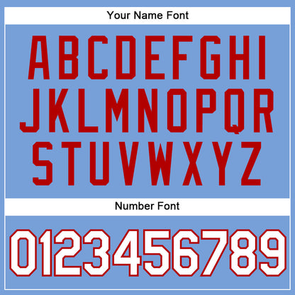 Custom Light Blue White Pinstripe White-Red Authentic Basketball Jersey