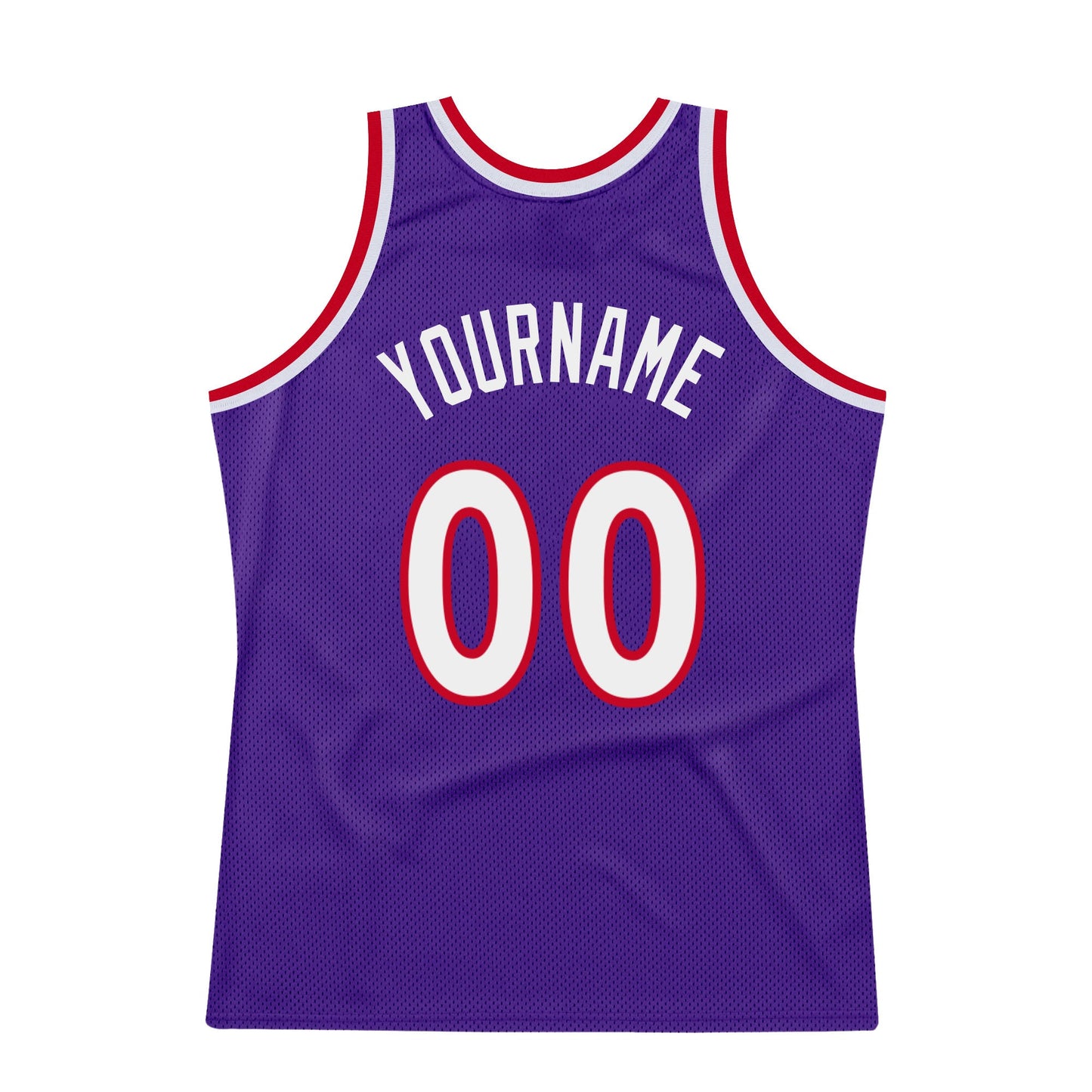 Custom Purple White-Red Authentic Throwback Basketball Jersey