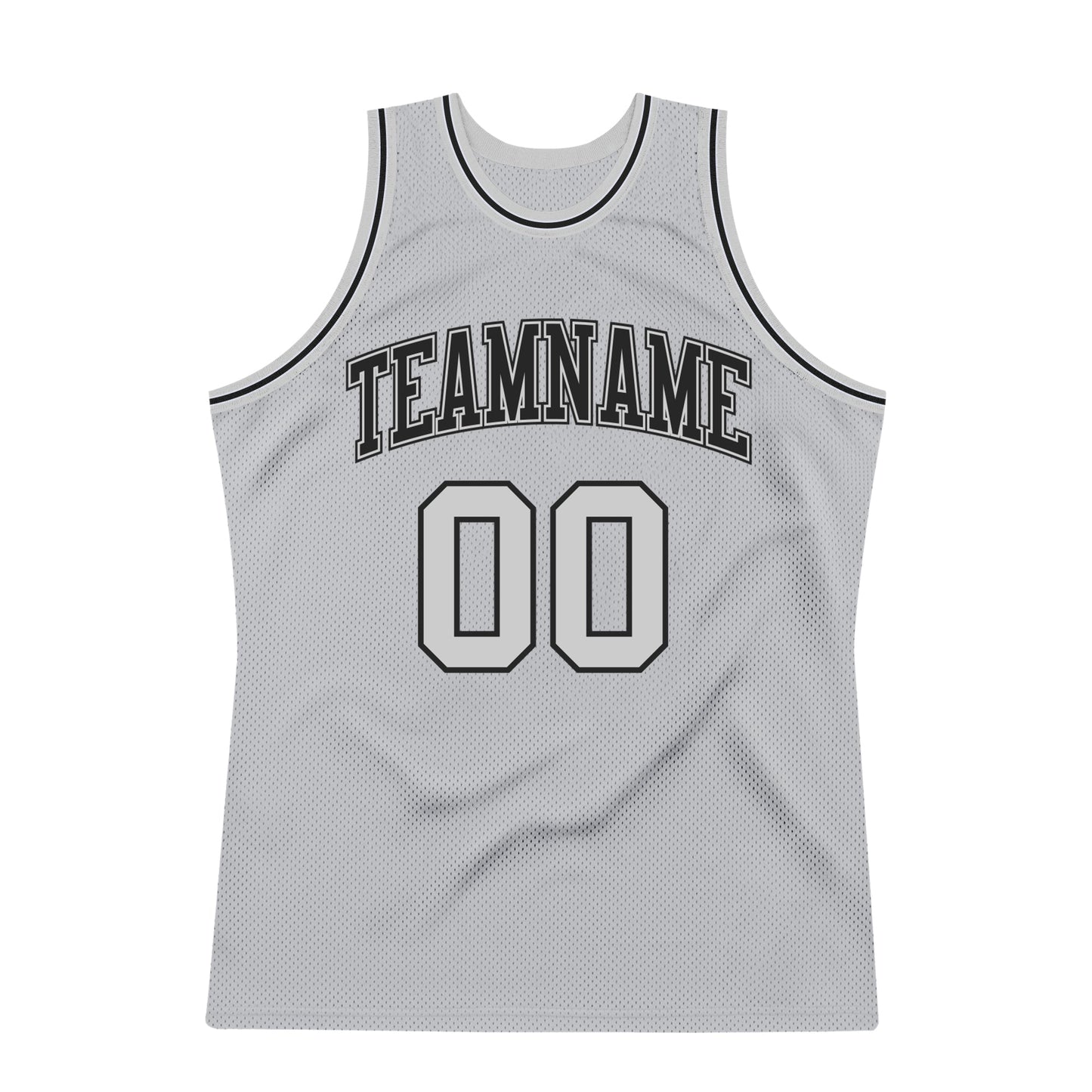 Custom Gray Gray-Black Authentic Throwback Basketball Jersey